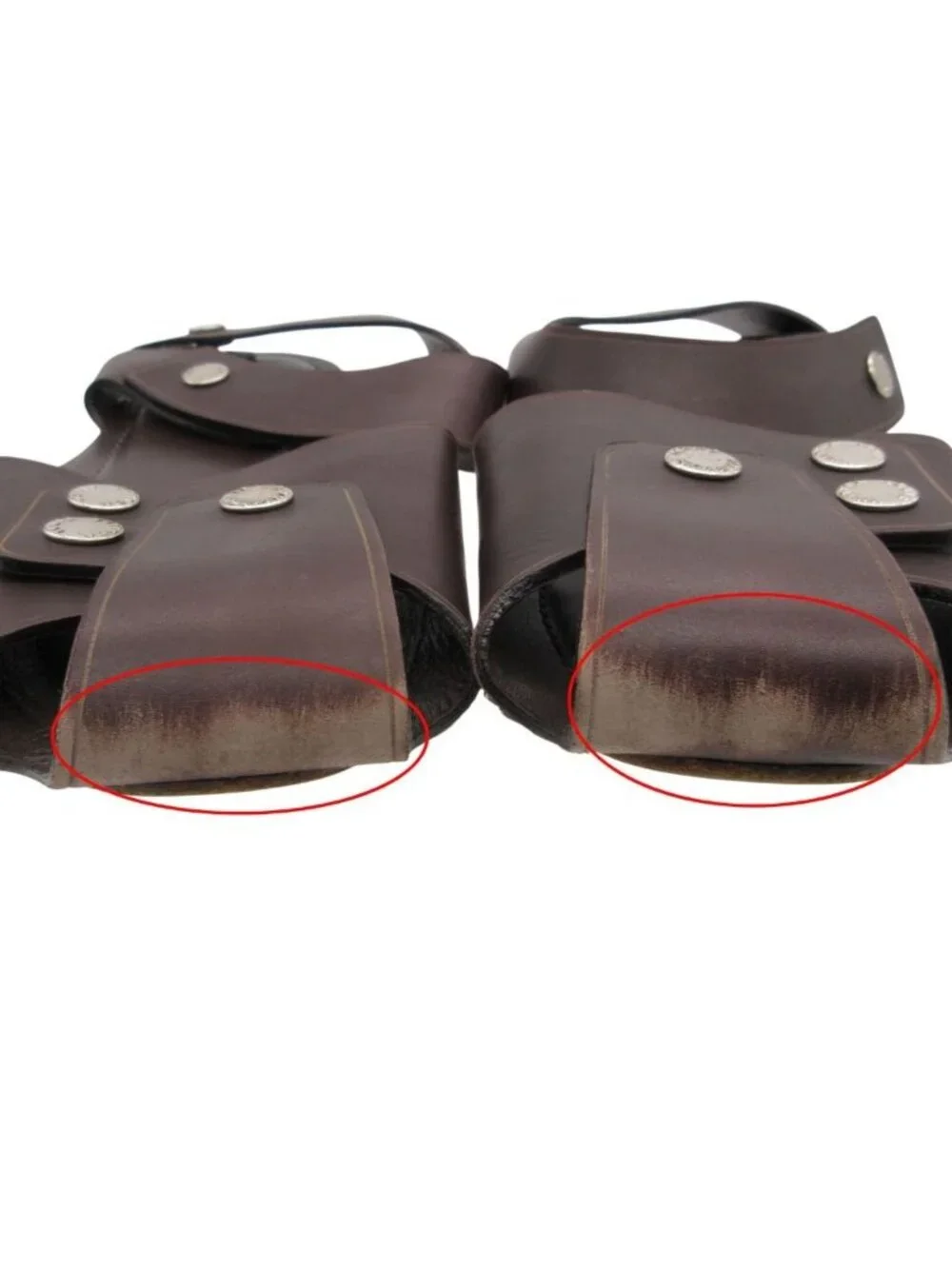 Louis Vuitton Sandals Leather Flat Shoes 10 Brown - Picture 8 of 10